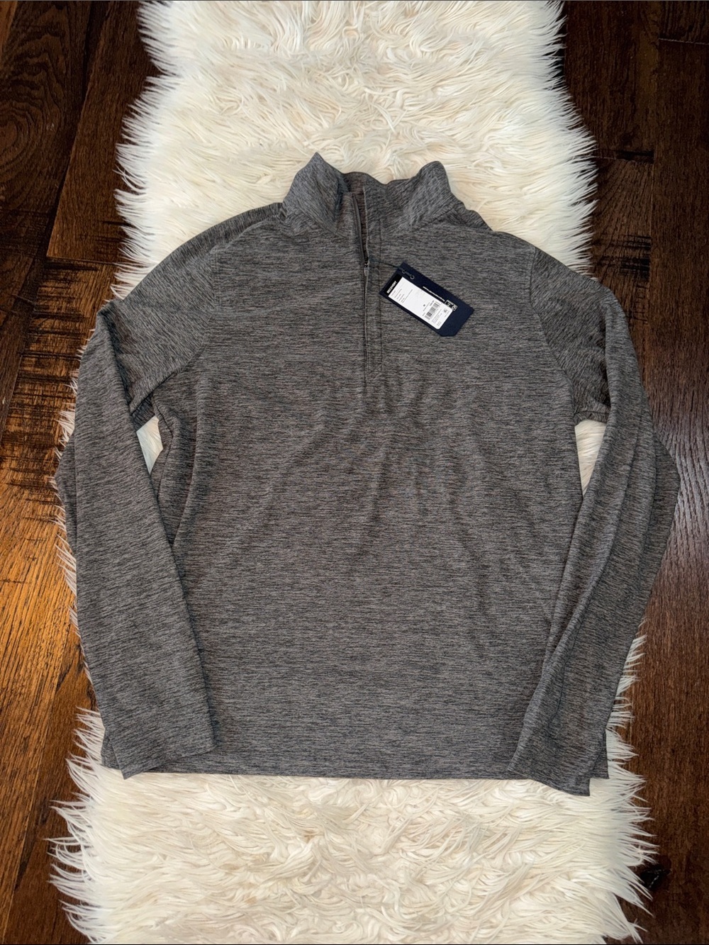VRST Men's Heather Gray Quarter-Zip Performance Sweater